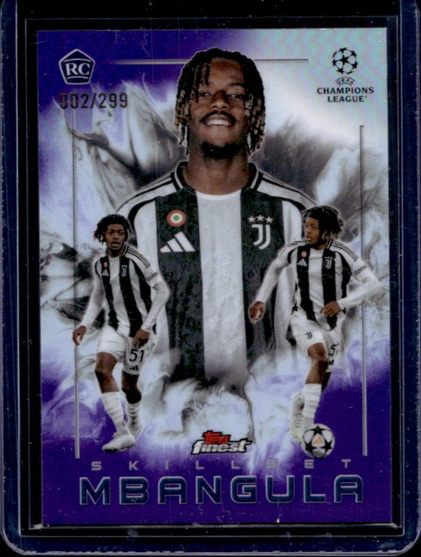 Samuel Mbangula 2024 Topps Finest UEFA Club Competitions #SK-8 Finest Skillset - Purple Refractor /299 Rookie RAW