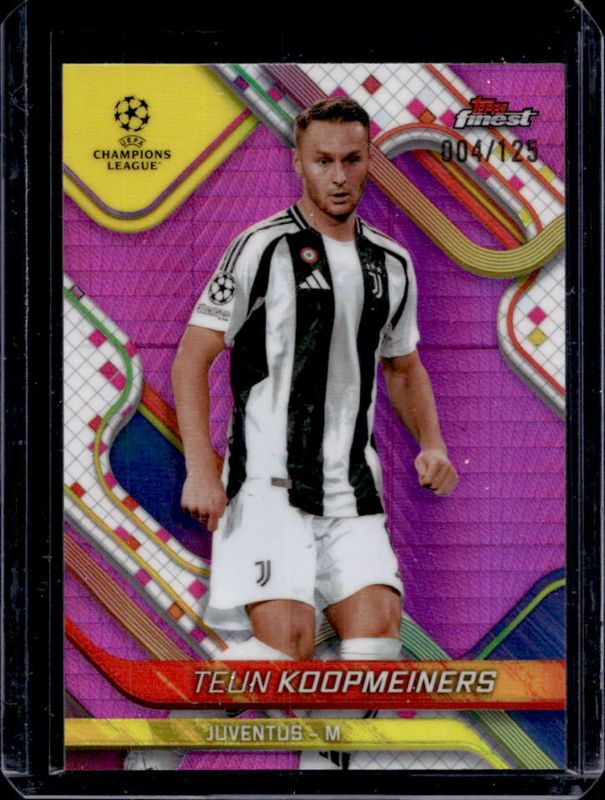 2024 Topps Finest UEFA Club Competitions #73 Pink Prism Refractor /125