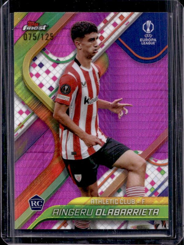 2024 Topps Finest UEFA Club Competitions #92 Pink Prism Refractor /125
