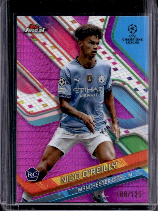 2024 Topps Finest UEFA Club Competitions #33 Pink Prism Refractor /125