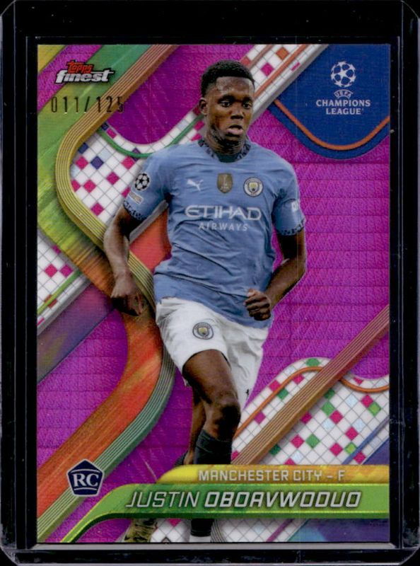 2024 Topps Finest UEFA Club Competitions #112 Pink Prism Refractor /125