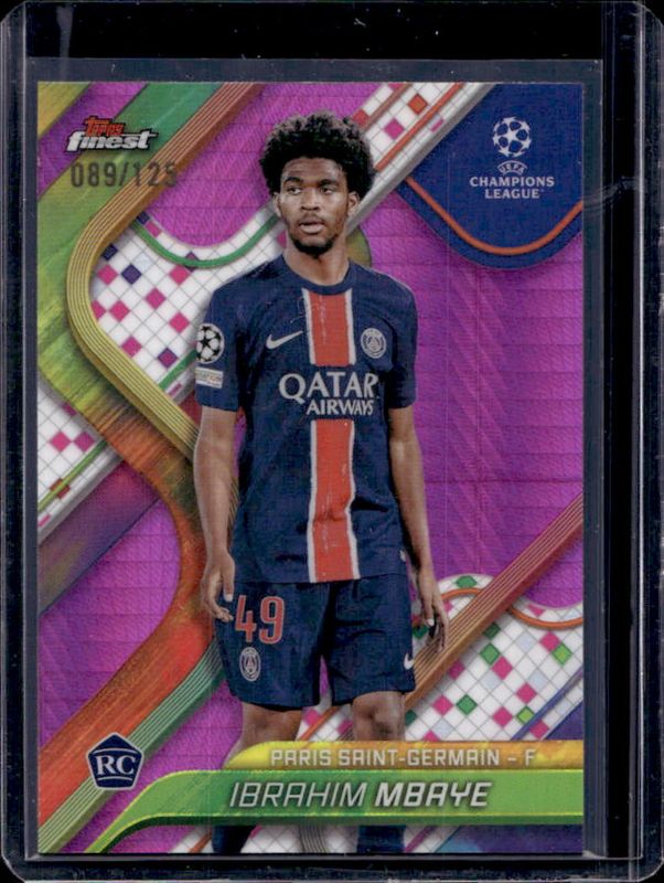 2024 Topps Finest UEFA Club Competitions #103 Pink Prism Refractor /125