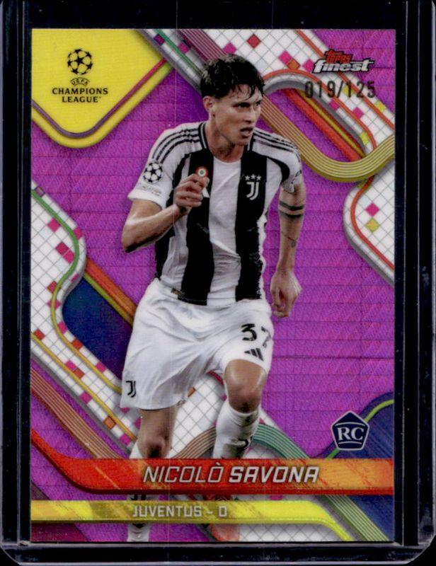 2024 Topps Finest UEFA Club Competitions #129 Pink Prism Refractor /125