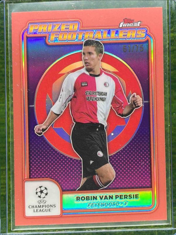 2024 Topps Finest UEFA Club Competitions #PF-19 Prized Footballers - Rose Gold Refractor /75