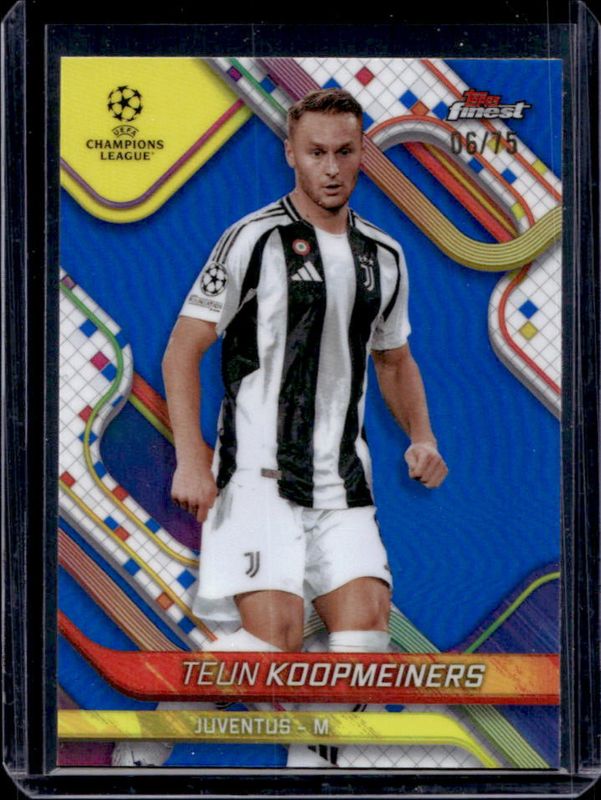 2024 Topps Finest UEFA Club Competitions #73 Blue Refractor /75