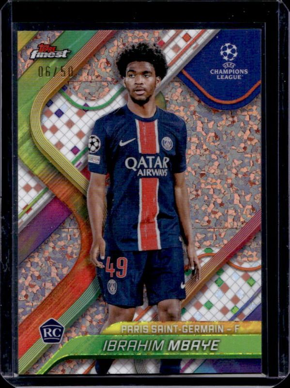 2024 Topps Finest UEFA Club Competitions #103 Rose Gold Mini Diamond Refractor /50