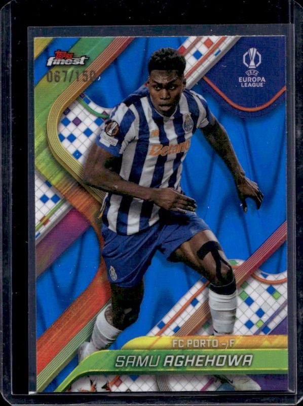 2024 Topps Finest UEFA Club Competitions #44 Blue RayWave Refractor /150