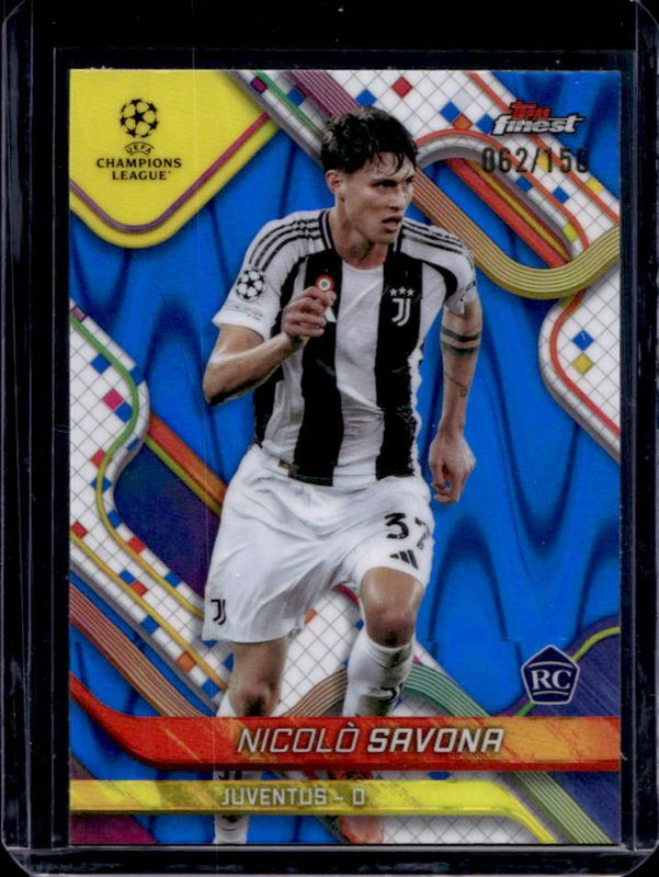 2024 Topps Finest UEFA Club Competitions #129 Blue RayWave Refractor /150