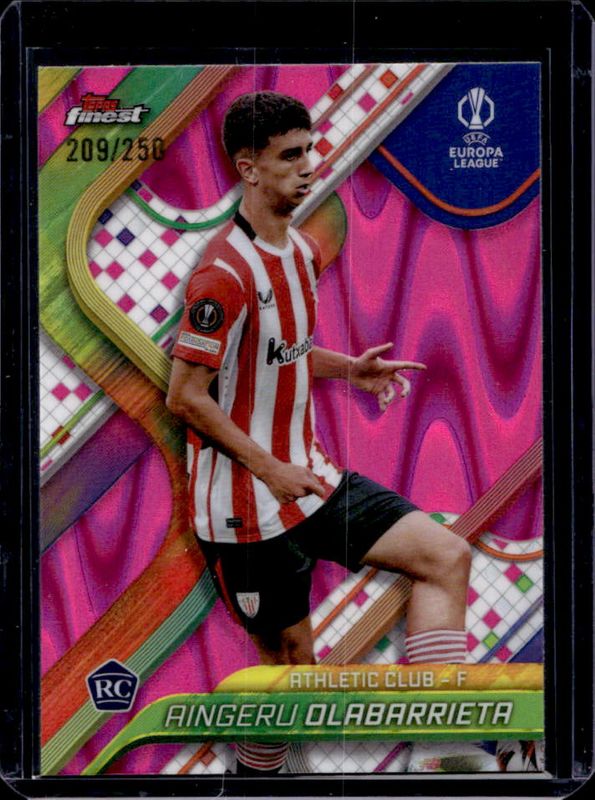 2024 Topps Finest UEFA Club Competitions #92 Pink RayWave Refractor /250
