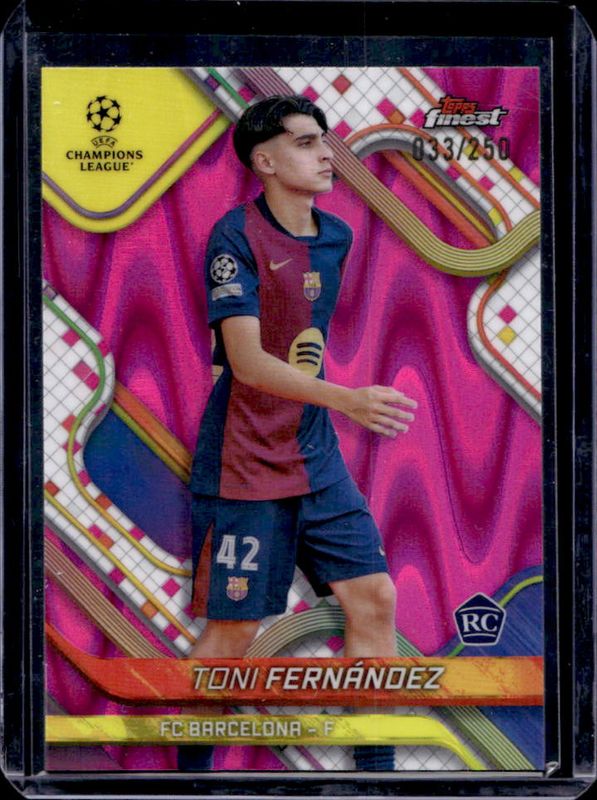 2024 Topps Finest UEFA Club Competitions #123 Pink RayWave Refractor /250