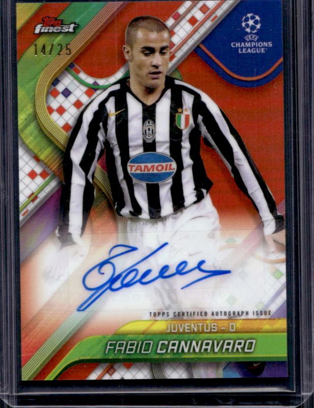 2024 Topps Finest UEFA Club Competitions #BA-FA Base Autographs - Orange Refractor /25