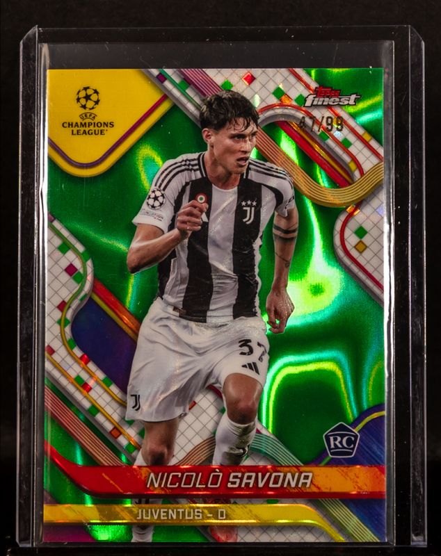 2024 Topps Finest UEFA Club Competitions #129 Green Lava Refractor /99