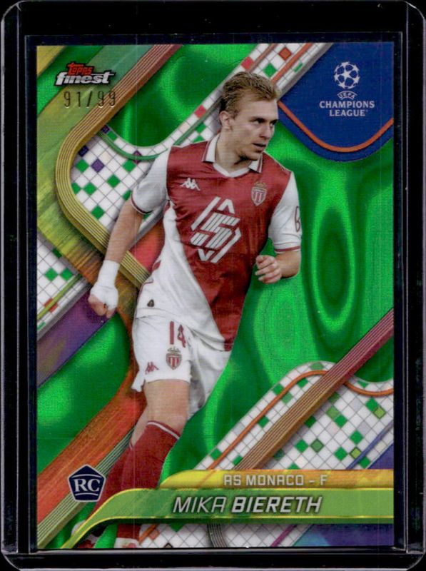 2024 Topps Finest UEFA Club Competitions #113 Green Lava Refractor /99