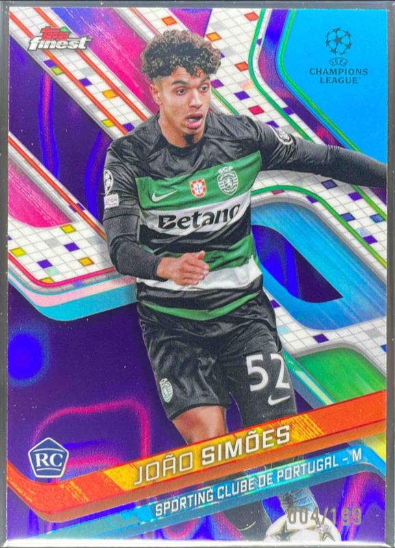 2024 Topps Finest UEFA Club Competitions #83 Purple Lava Refractor /199