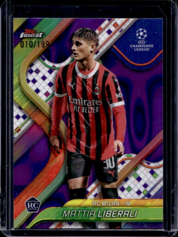 2024 Topps Finest UEFA Club Competitions #78 Purple Lava Refractor /199