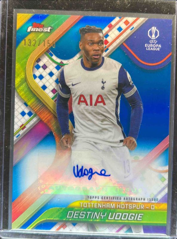 2024 Topps Finest UEFA Club Competitions #BA-DU Base Autographs - Blue Refractor /150
