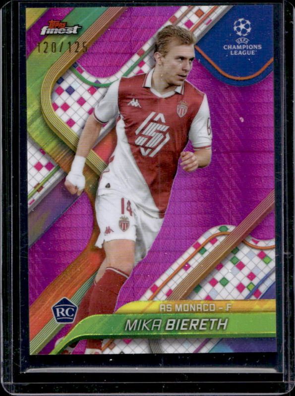 2024 Topps Finest UEFA Club Competitions #113 Pink Prism Refractor /125