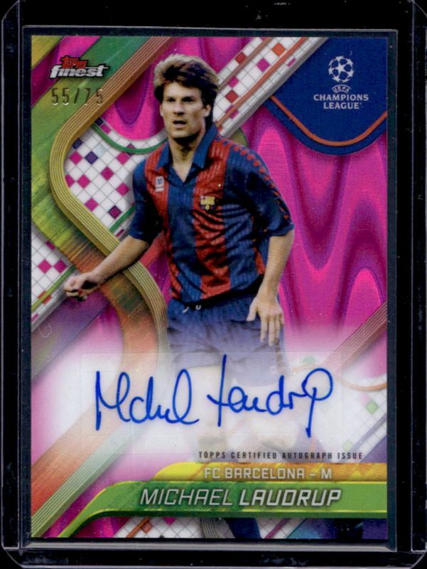 2024 Topps Finest UEFA Club Competitions #BA-LP Base Autographs - Magenta Wave Refractor /75