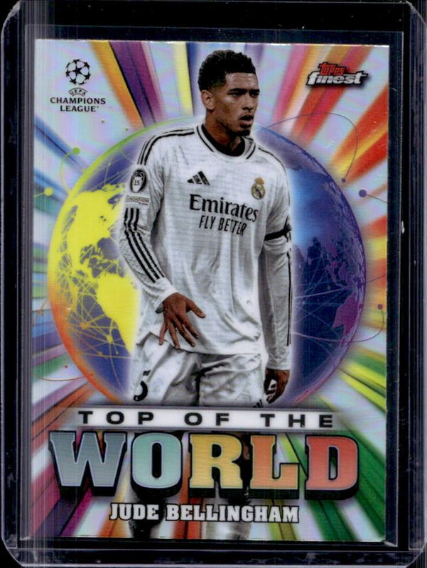 Jude Bellingham 2024 Topps Finest UEFA Club Competitions #TW-3 Top of the World RAW
