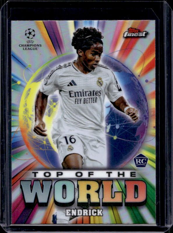 Endrick 2024 Topps Finest UEFA Club Competitions #TW-30 Top of the World RAW
