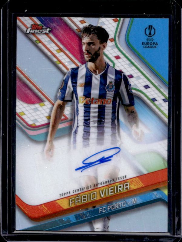 Fabio Vieira 2024 Topps Finest UEFA Club Competitions #BA-FO Base Autographs RAW