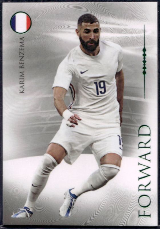 Karim Benzema 2023 Futera Unique World Football #062 Emerald /20 RAW
