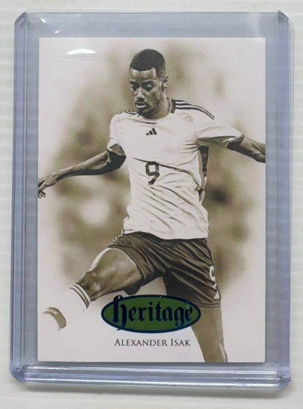Alexander Isak 2023 Futera Unique World Football #HG071 Heritage - Sapphire /19 RAW