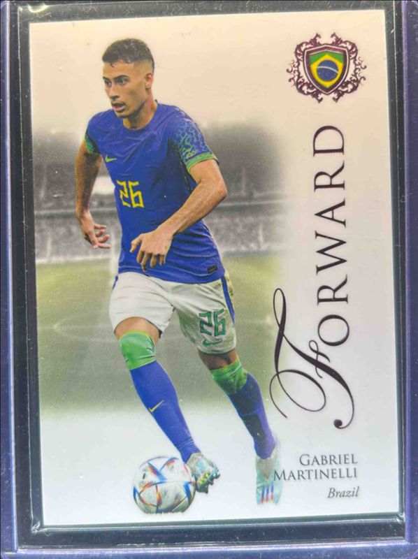 Gabriel Martinelli 2023 Futera Unique World Football #078 Pink /55 RAW