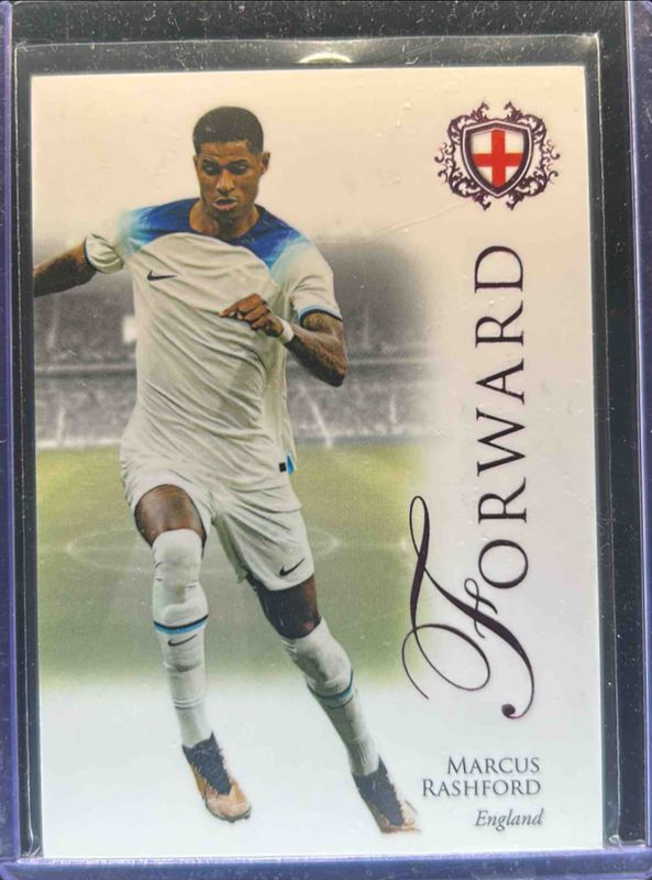 Marcus Rashford 2023 Futera Unique World Football #086 Pink /55 RAW