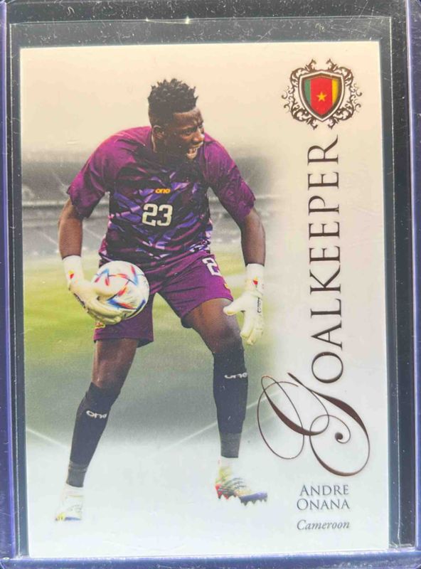 Andre Onana 2023 Futera Unique World Football #005 Orange /62 RAW