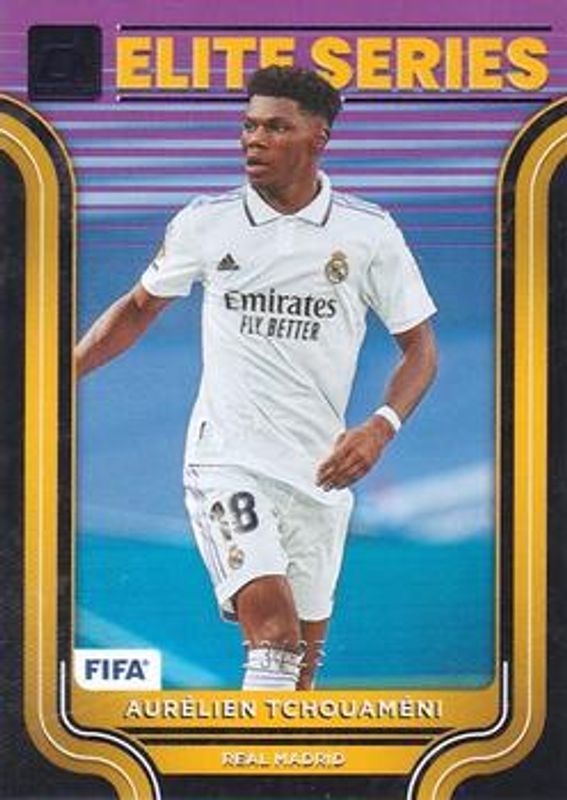 Aurelien Tchouameni 2022 Donruss #20 Elite Series - Purple /25 Rookie RAW