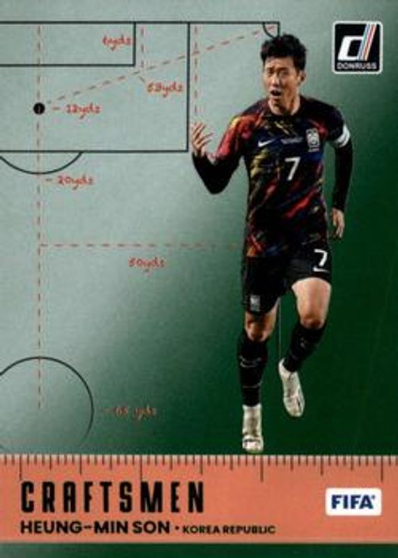 Heung-Min Son 2022 Donruss #18 Craftsmen - Green RAW