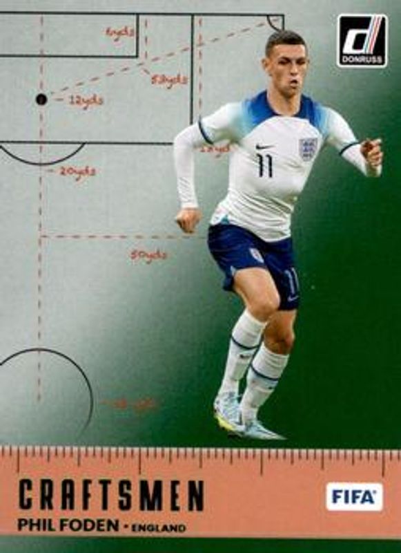 Phil Foden 2022 Donruss #7 Craftsmen - Green RAW