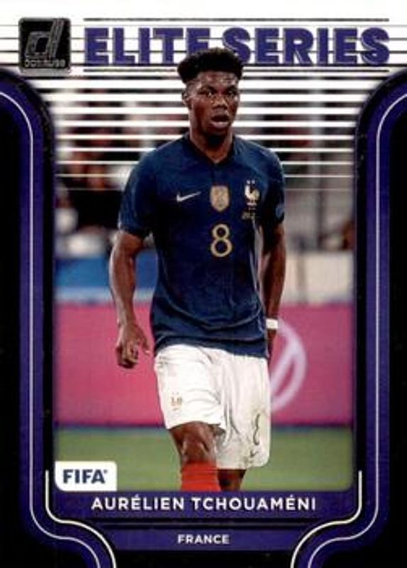 Aurelien Tchouameni 2022 Donruss #13 Elite Series - Silver Rookie RAW