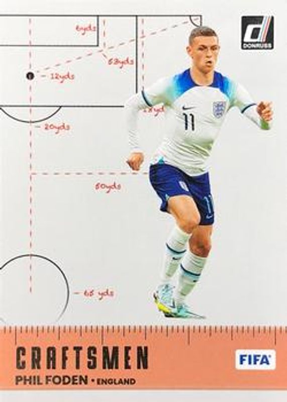 Phil Foden 2022 Donruss #7 Craftsmen - Silver RAW