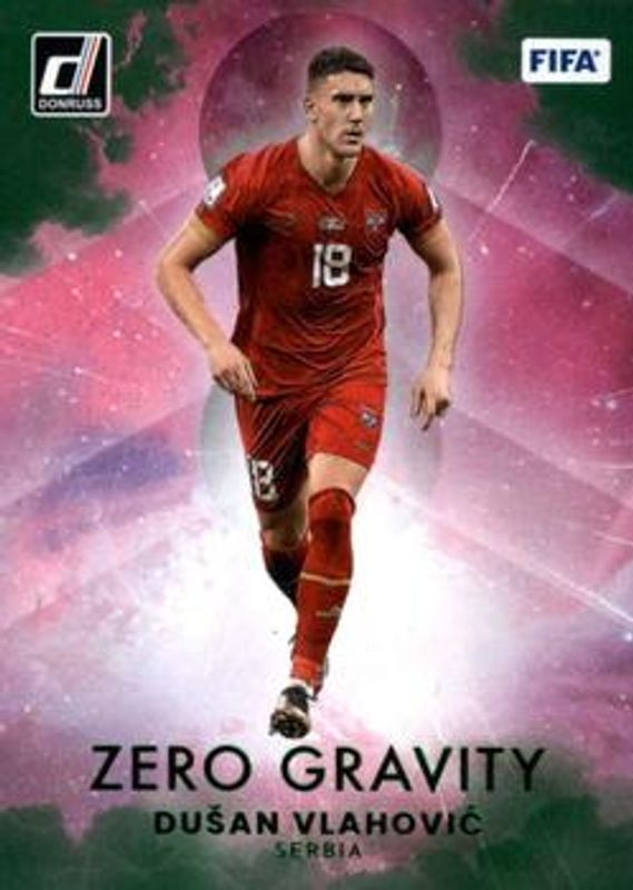 Dusan Vlahovic 2022 Donruss #19 Zero Gravity - Green RAW