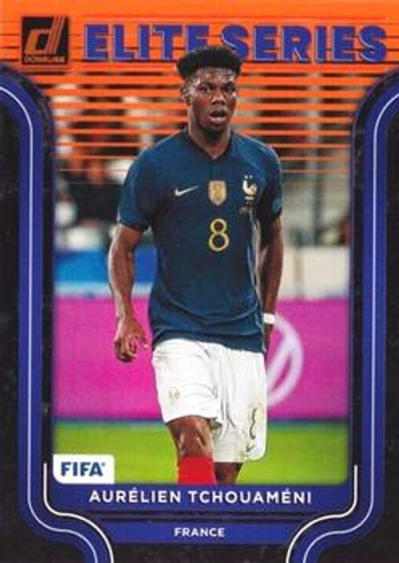 Aurelien Tchouameni 2022 Donruss #13 Elite Series - Orange Rookie RAW