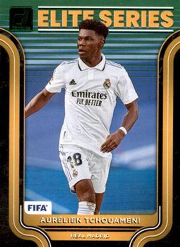 Aurelien Tchouameni 2022 Donruss #20 Elite Series - Green Rookie RAW