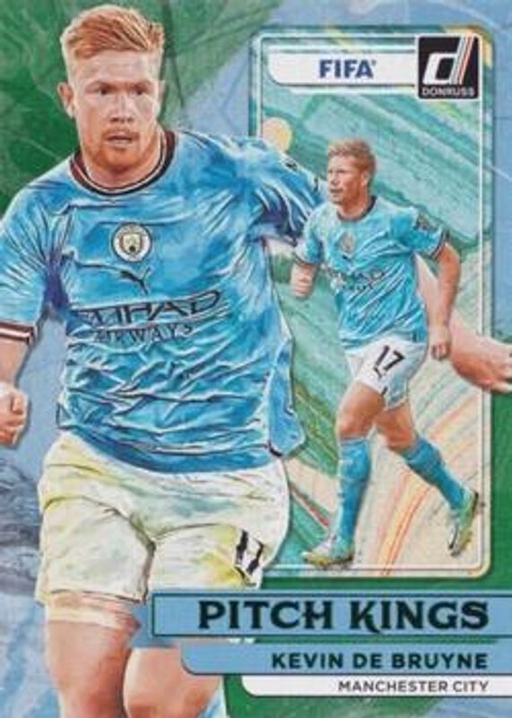 Kevin De Bruyne 2022 Donruss #23 Pitch Kings - Green RAW