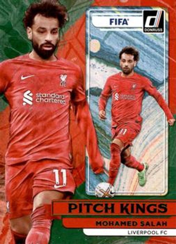 Mohamed Salah 2022 Donruss #15 Pitch Kings - Green RAW