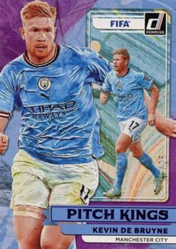 Kevin De Bruyne 2022 Donruss #23 Pitch Kings - Purple /25 RAW