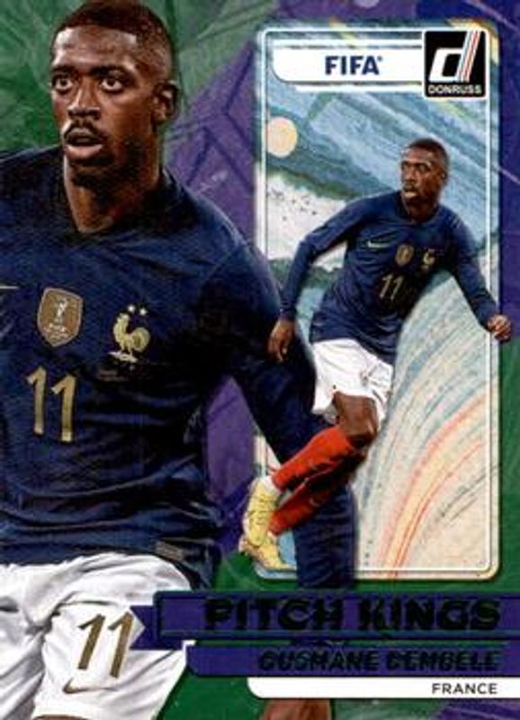 Ousmane Dembele 2022 Donruss #9 Pitch Kings - Green RAW