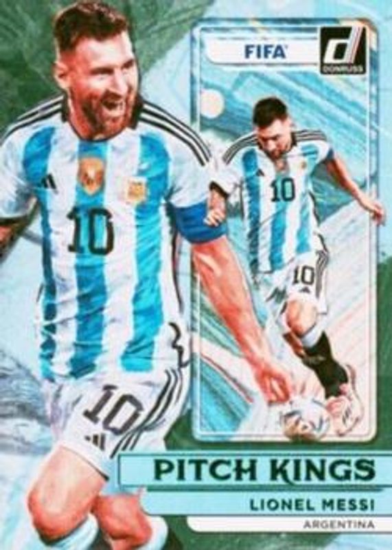 Lionel Messi 2022 Donruss #1 Pitch Kings - Green RAW