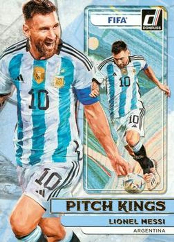 Lionel Messi 2022 Donruss #1 Pitch Kings RAW