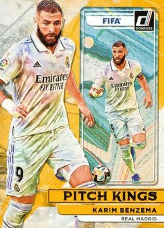 Karim Benzema 2022 Donruss #18 Pitch Kings RAW