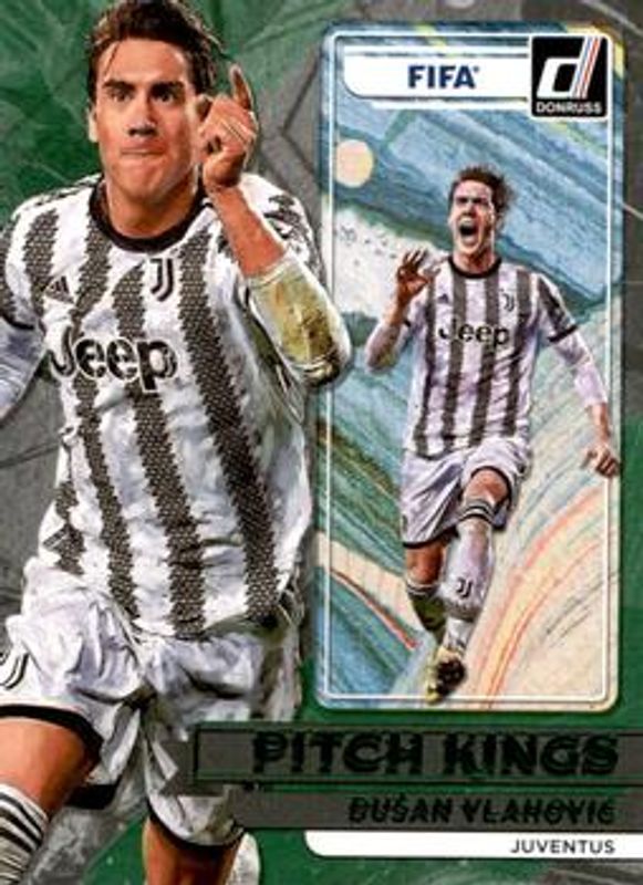 Dusan Vlahovic 2022 Donruss #22 Pitch Kings - Green RAW