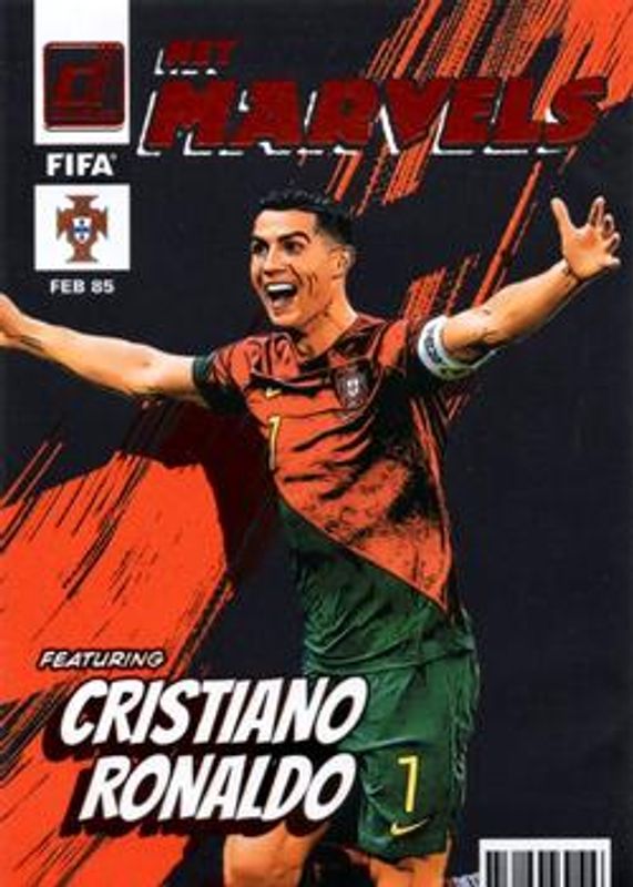 Cristiano Ronaldo 2022 Donruss #18 Net Marvels - Orange RAW