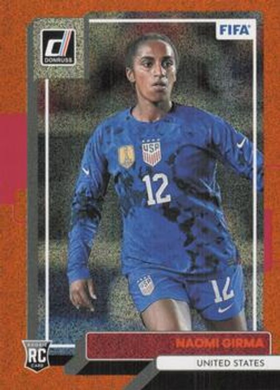 Naomi Girma 2022 Donruss #127 Orange Rookie RAW