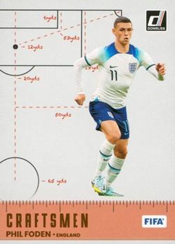 Phil Foden 2022 Donruss #7 Craftsmen RAW