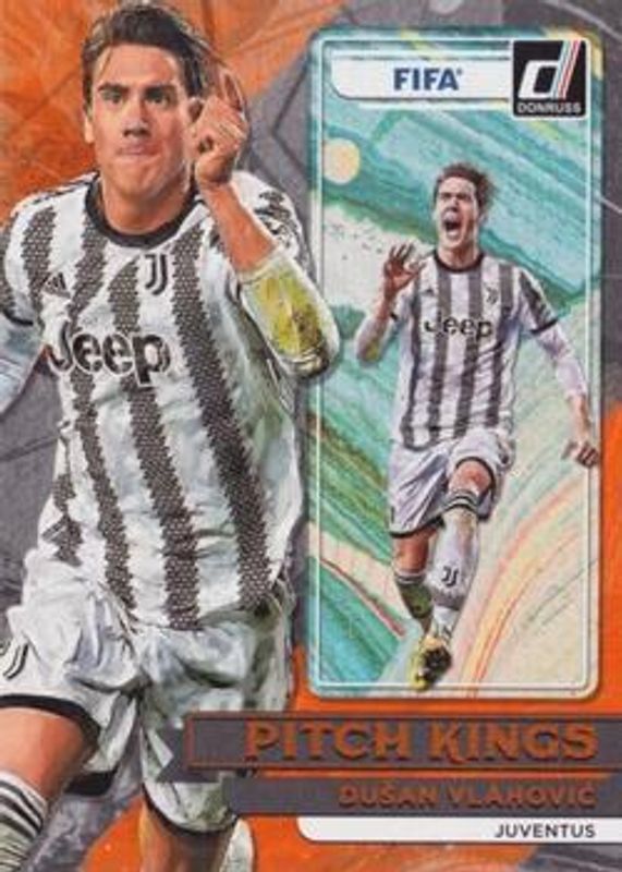 Dusan Vlahovic 2022 Donruss #22 Pitch Kings - Orange RAW